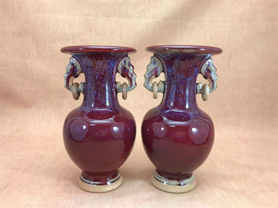 ayzq2570 钧窑双耳衔环瓶一对 - 司法拍卖 - 阿里资产