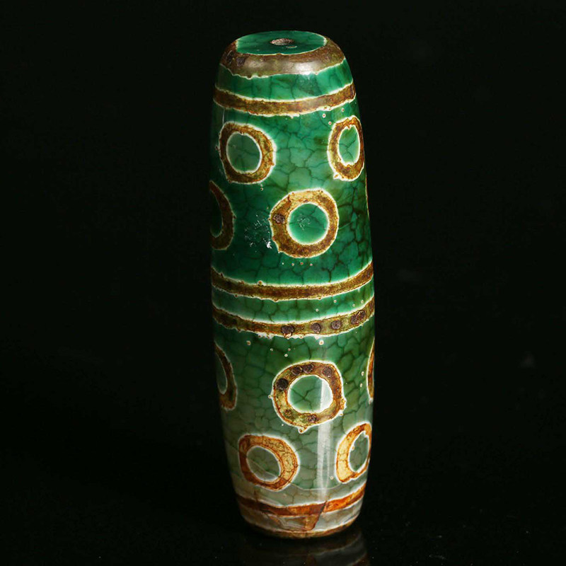 【鬼市】十四眼玛瑙风化天珠(附材质鉴定证书)-c1467