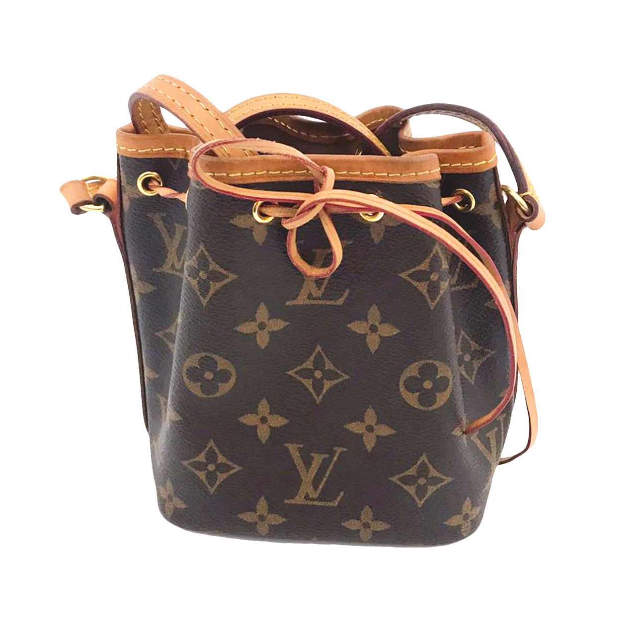 [9.0新]路易威登lv女士单肩包nano水桶包pu经典老花