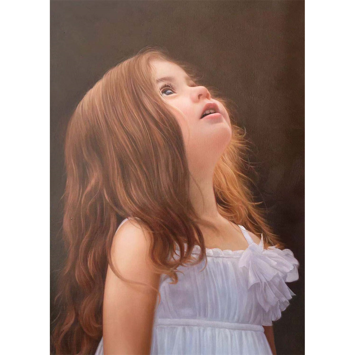 【新品】郑武贤《小女孩》布面油画