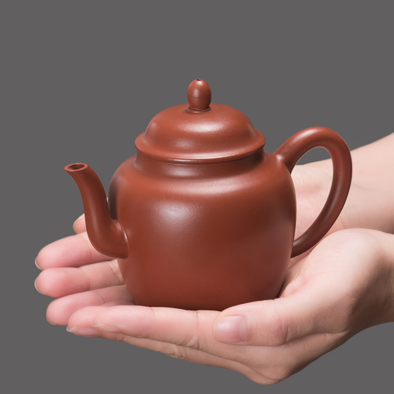 【30分钟速拍】秋月宫灯2 马小琴手工制原矿朱泥250cc紫砂壶