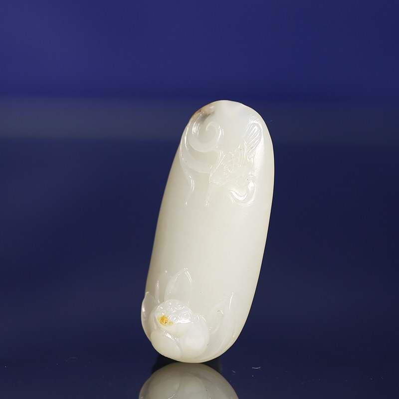 省级玉雕大师孙永海作品《凤穿牡丹》新疆和田玉籽料挂件相王玉雕