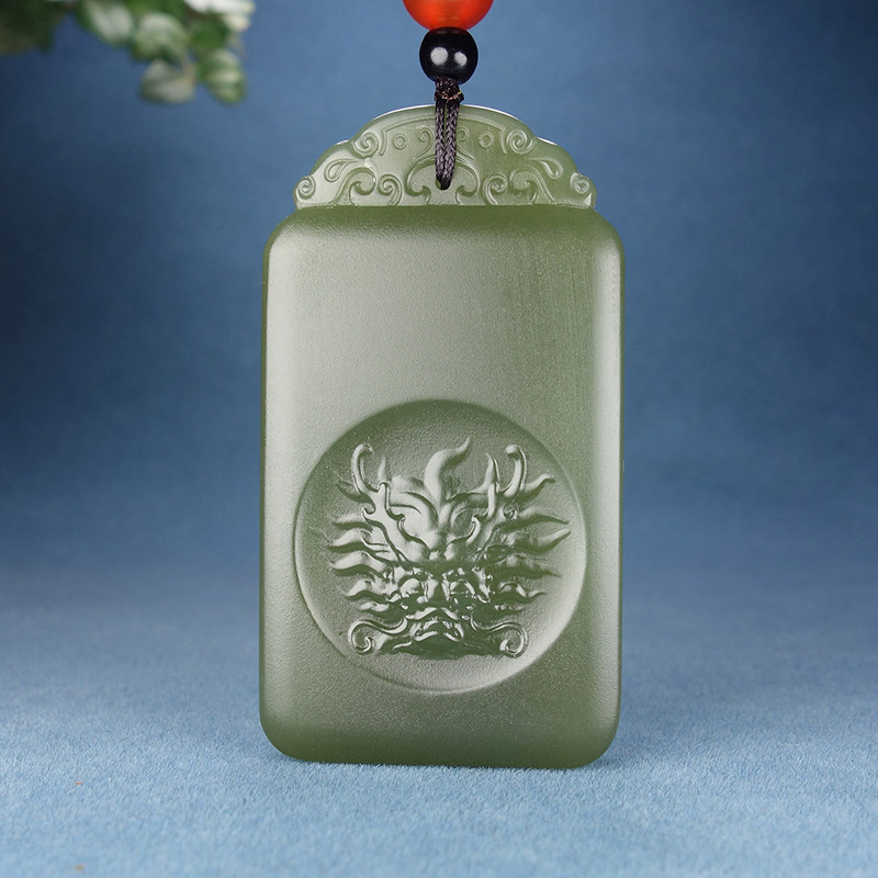 【寓意:守护】王朝安工作室出品和田玉仿古兽面牌子挂件32.55g