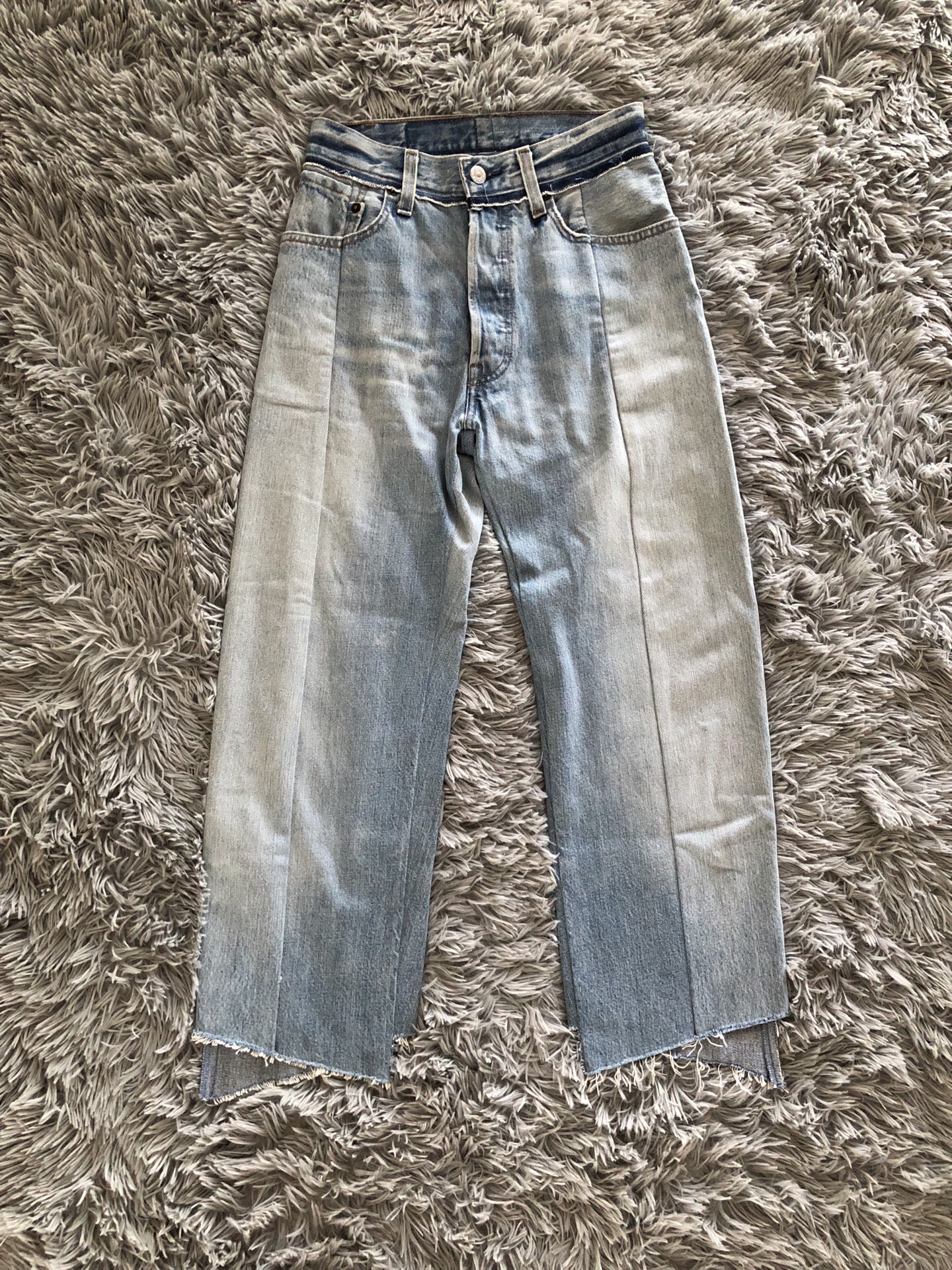 Vetements Blue Spliced High Waist Jeans