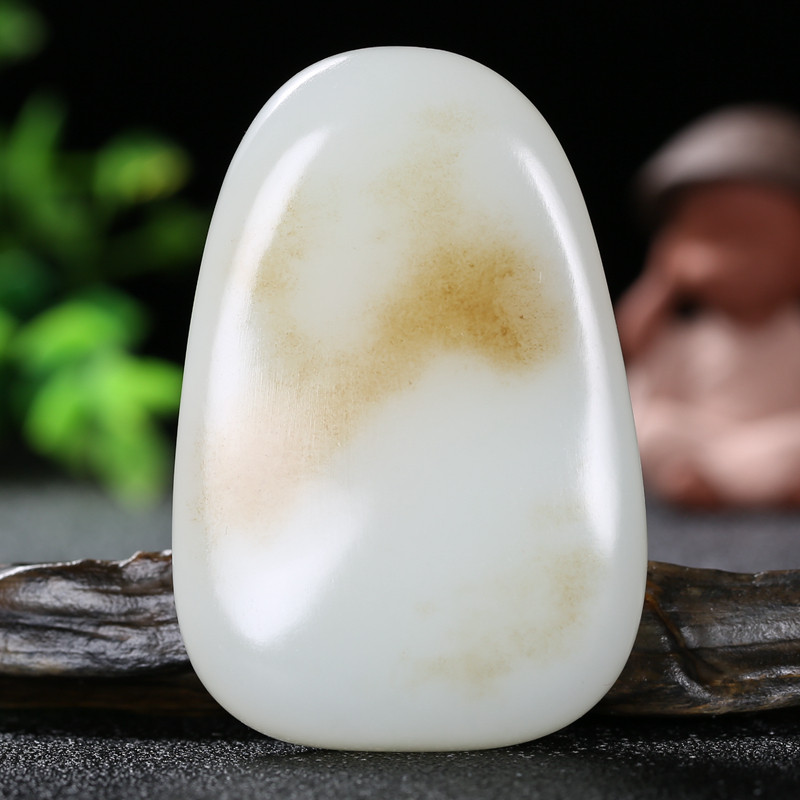 且末老油料 生肖鼠守护神 和田玉羊脂白玉挂件千手观音70.2克