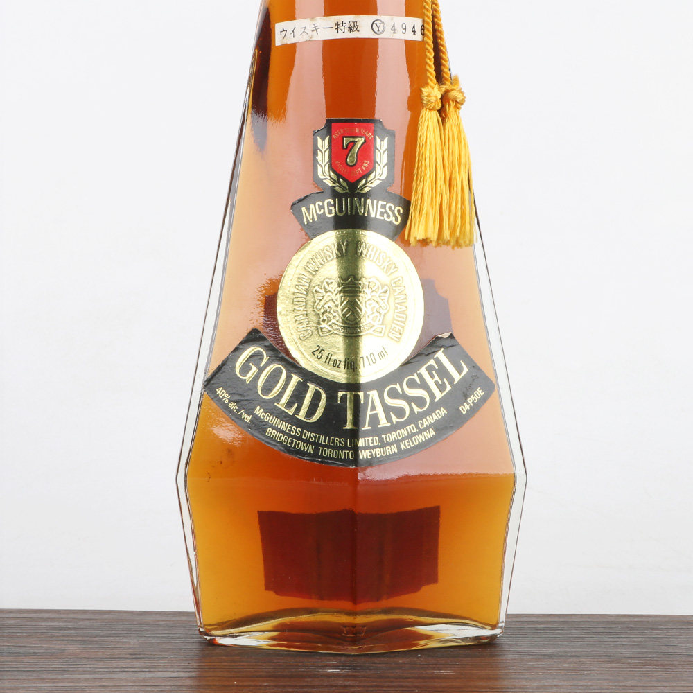 28.80年代加拿大gold tassel 7年调和威士忌40度710ml老洋酒拍卖