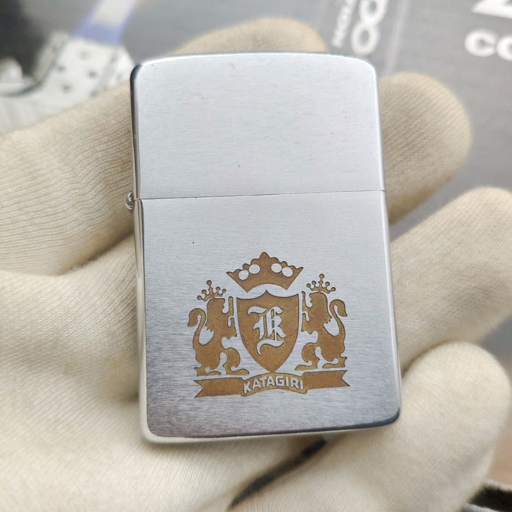 #二手烧鸡#zippo1982年镀铬拉丝蚀刻