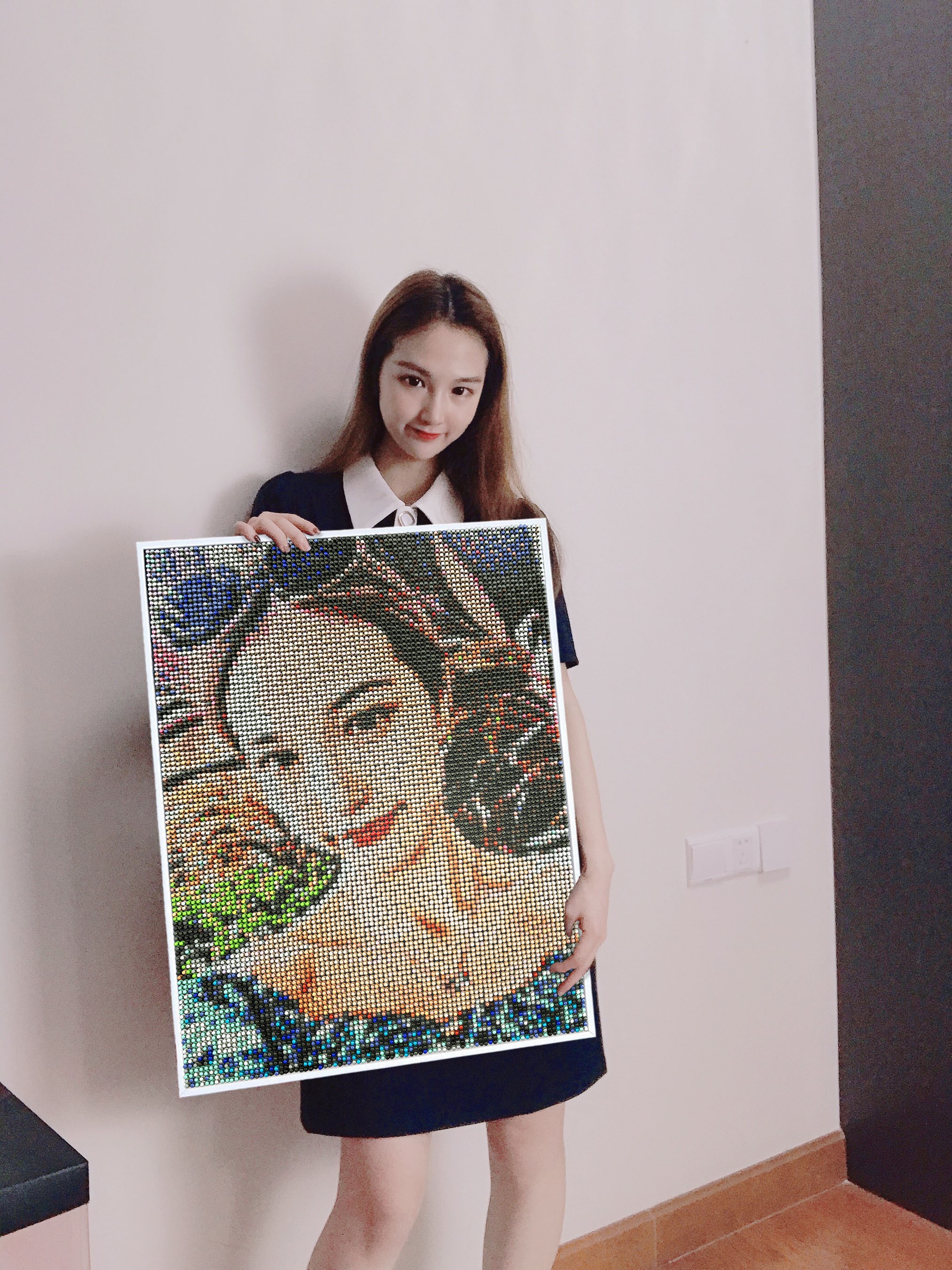 纸间道diy手工制作人像图钉画,300元左右创意生日礼物
