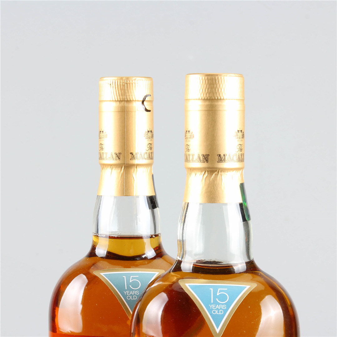 9.麦卡伦15年三桶单一麦芽威士忌43度*2瓶 700ml