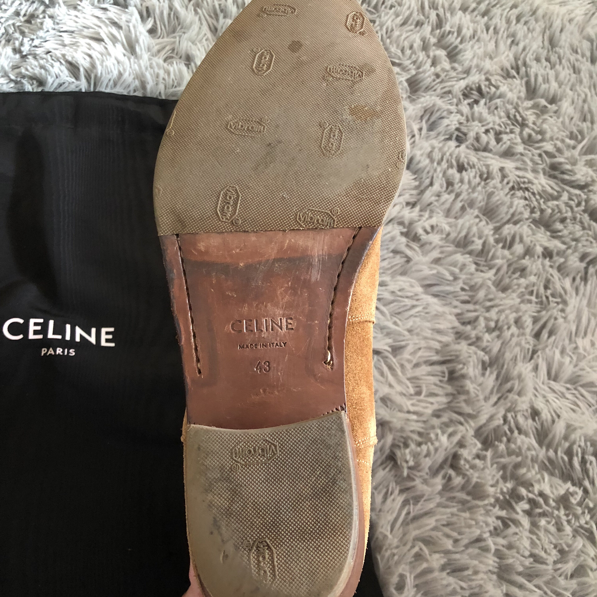 Celine 19FW Camargue Western Suede Chelsea Boots — detail