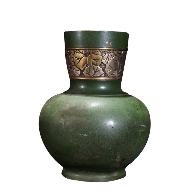 【日本铜器】铜制铜器花器花罐花瓶家居装饰摆件wg1812