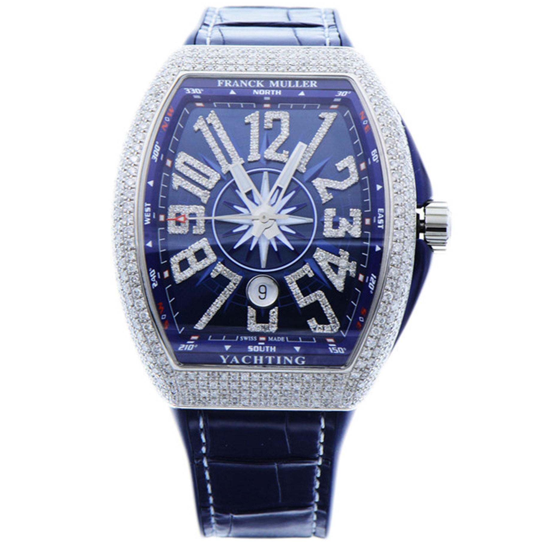 [华测][9.9新未使用]法兰克穆勒-后镶钻-橡胶带-自动机械男表