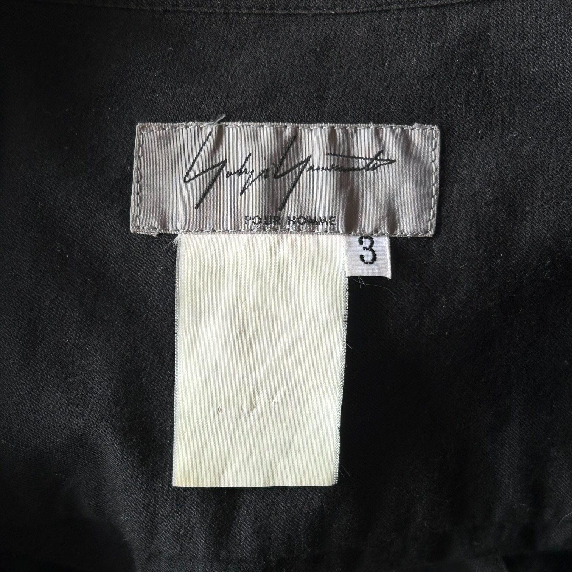 Yohji Yamamoto 02SS Orange Stripe Shirt — label
