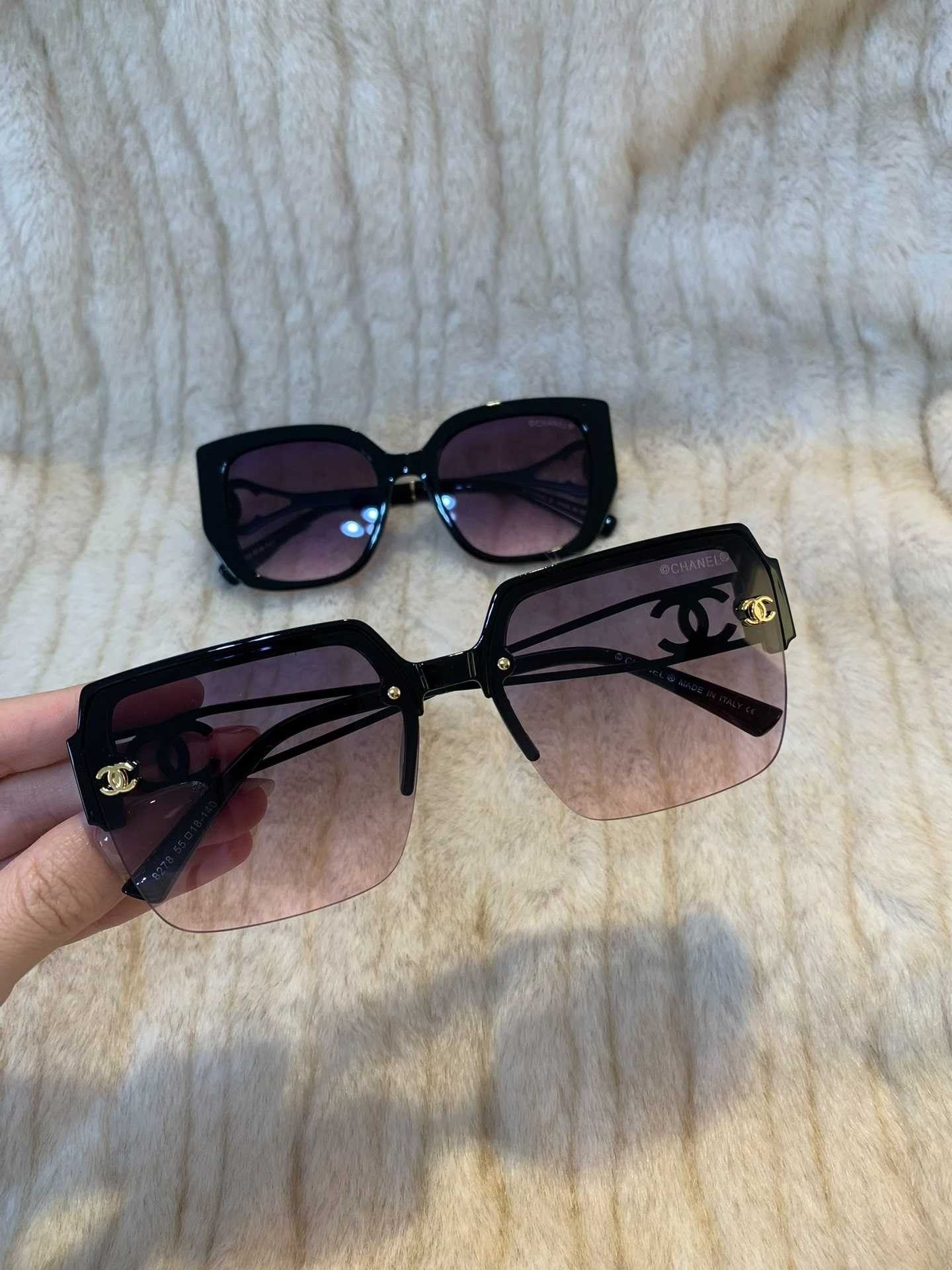 Chanel小香中古墨镜 渐变色灰紫色镜片 两个款式可选