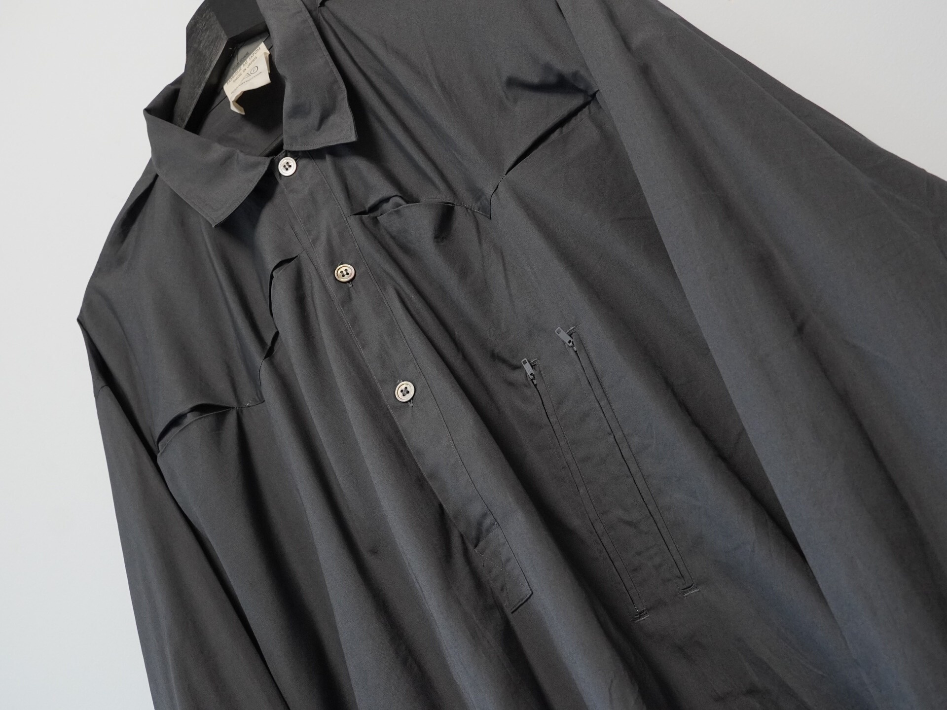 Yohji Yamamoto 1980ss Zip Shirt — detail
