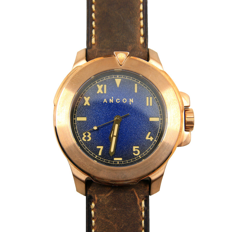 无保留价[9.9新] ancon经典复古铜自动机械男表 ch004