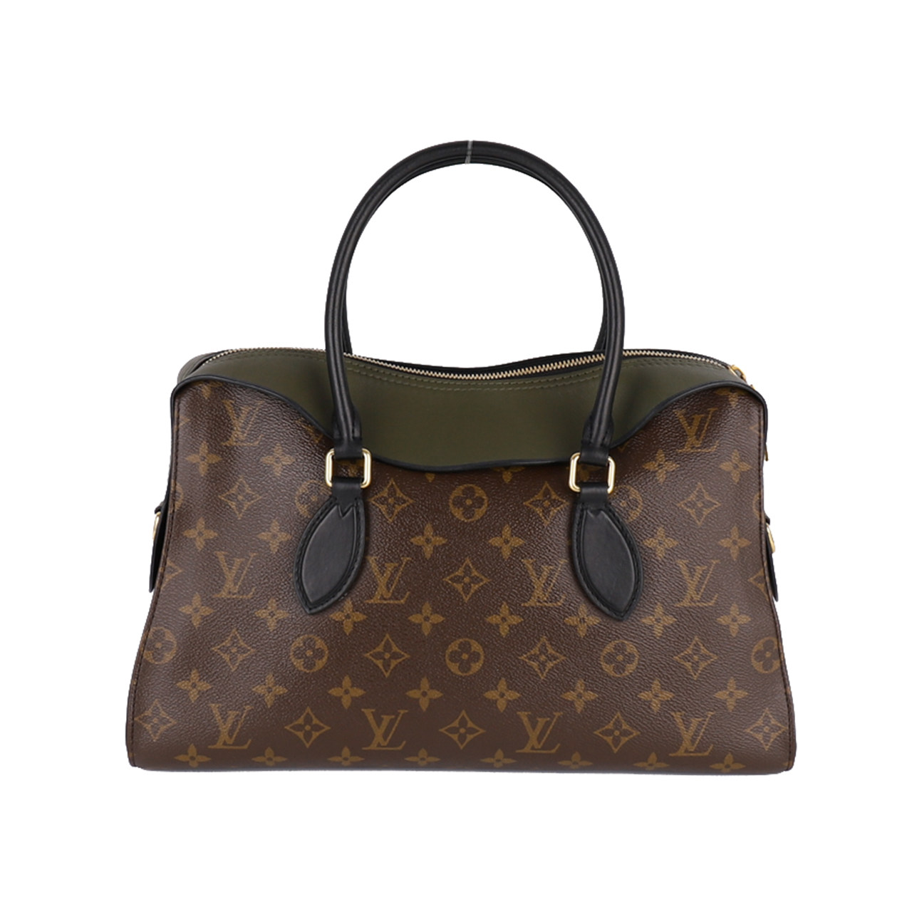 [9.5新]路易威登lvtuileries女士老花绿配皮单肩包a9151公价20800