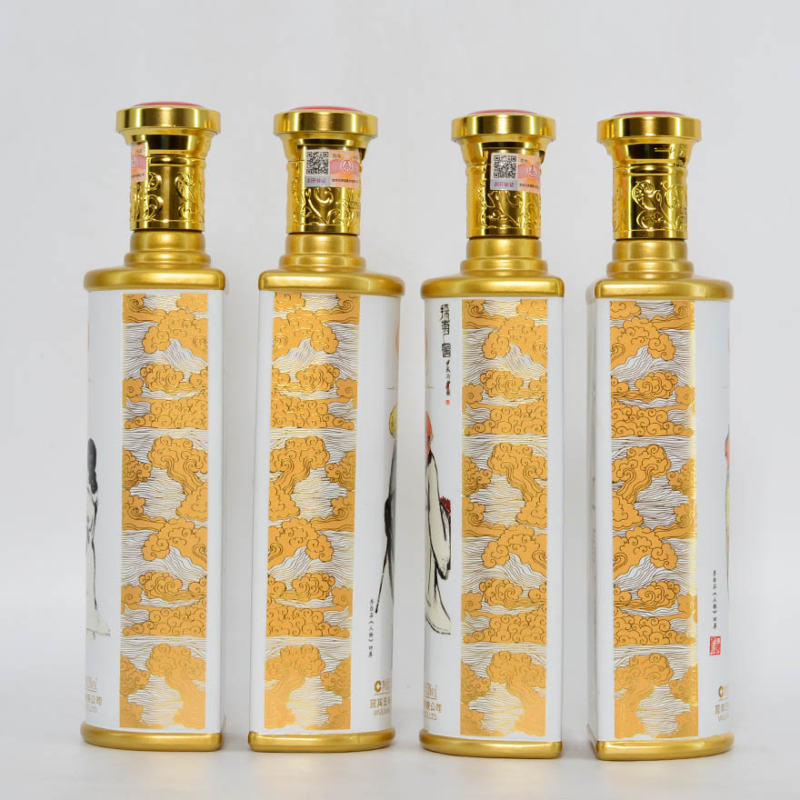 【苍远07】2018年 52度 五粮液股份齐白石文化艺术酒 1套4瓶