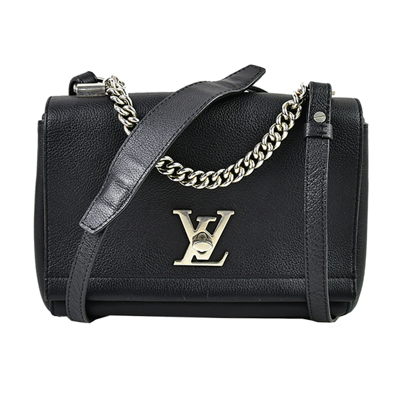 [二手9.0新]路易威登lv女士全皮lockmeiibb斜挎包lx1775