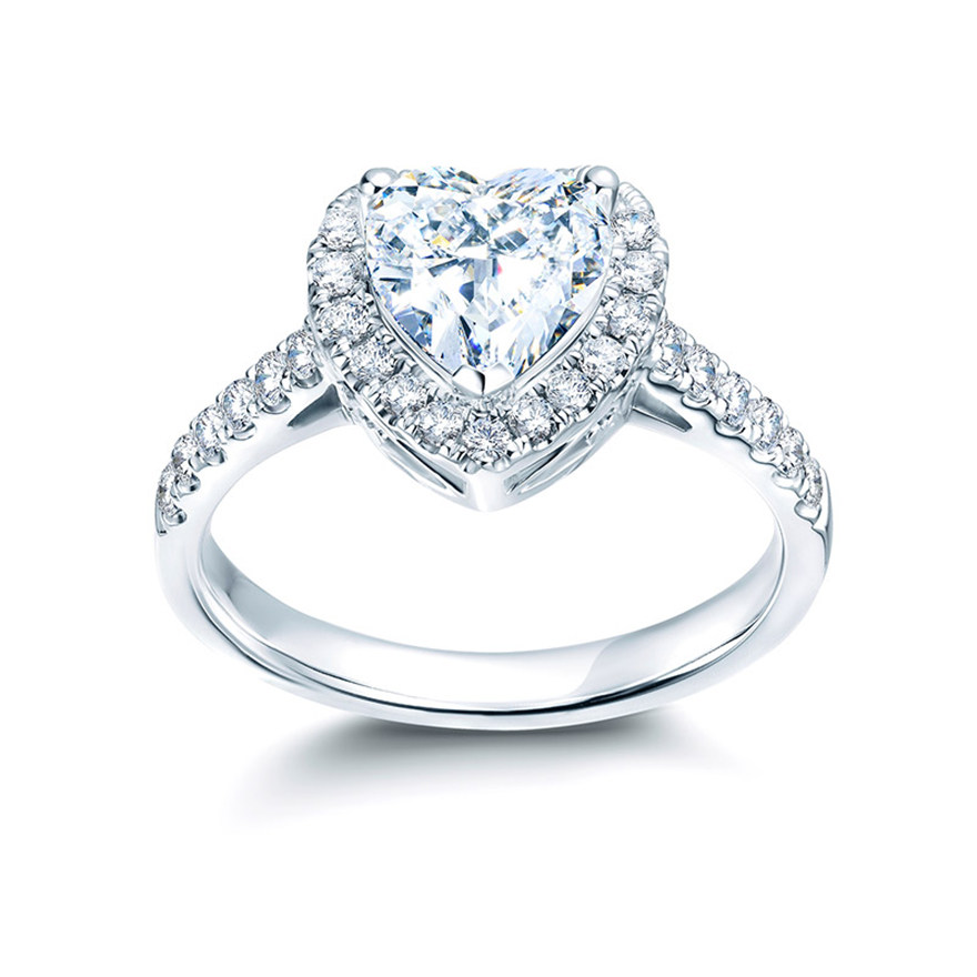 依守钻石gia裸钻 赠送戒托 1.00克拉e色vvs2天然心形裸钻077