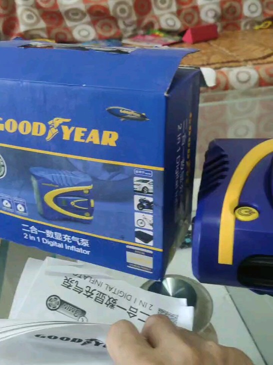 固特异（Goodyear)车载充气泵数显预设胎压带可拆