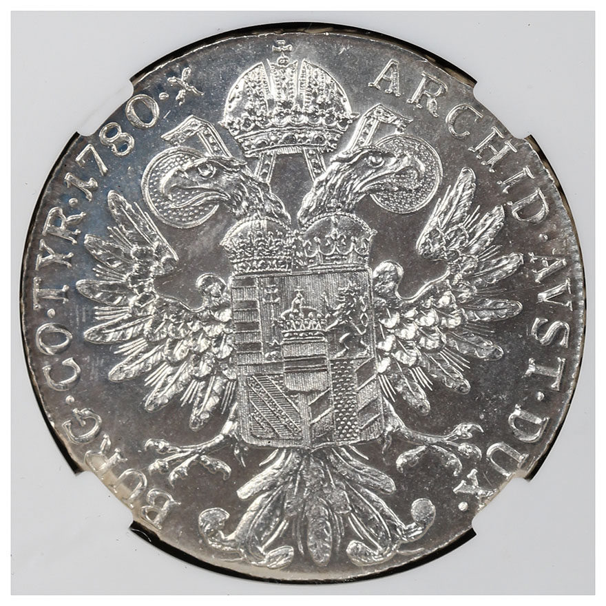 2771号奥匈帝国银币ms67美品