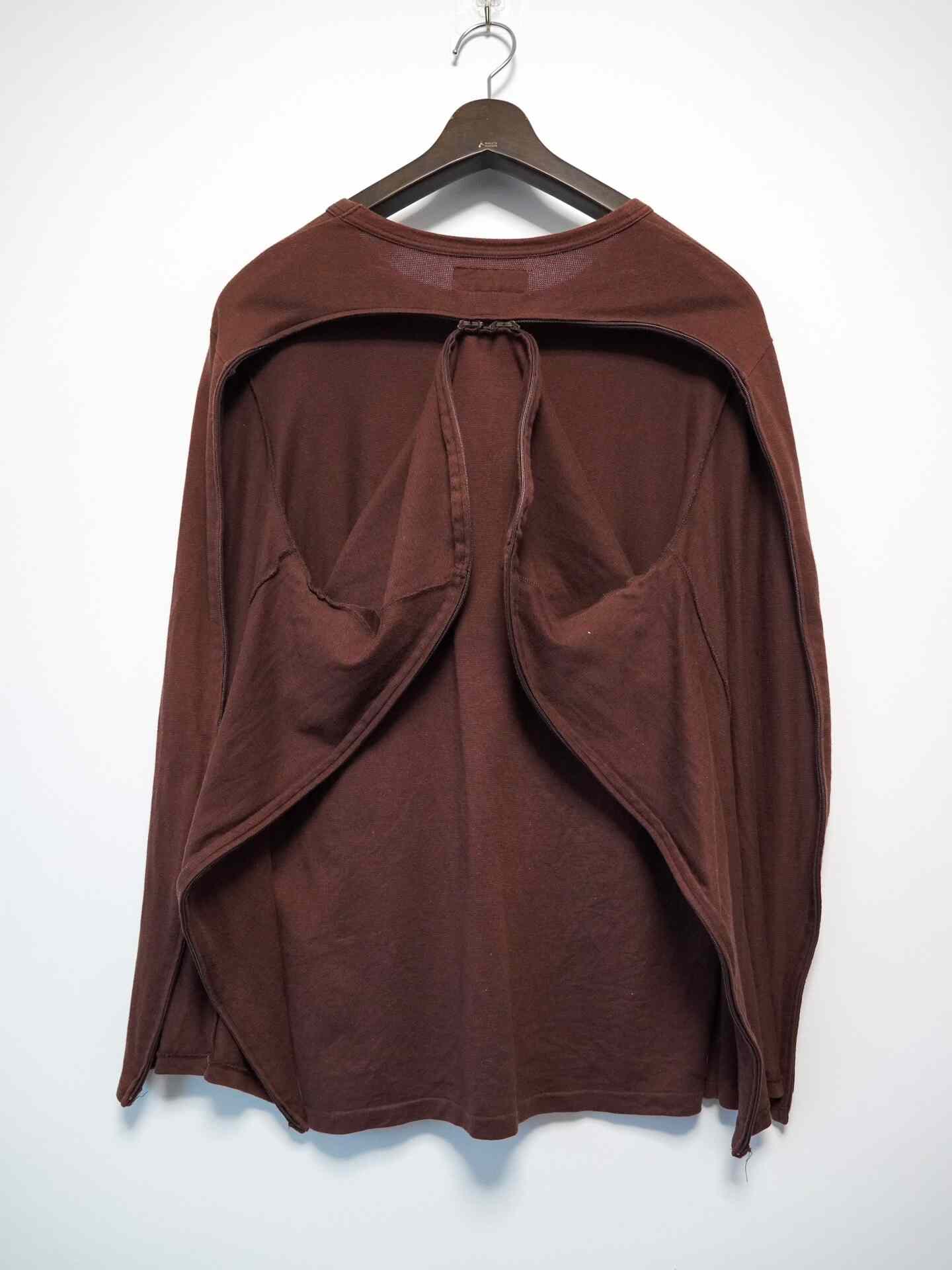 Yohji Yamamoto 2004AW Brown Back-Zip Top