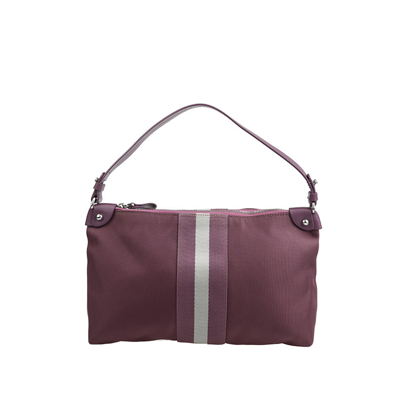 [99元起拍][9.5新]巴利/bally紫色帆布女士单肩包