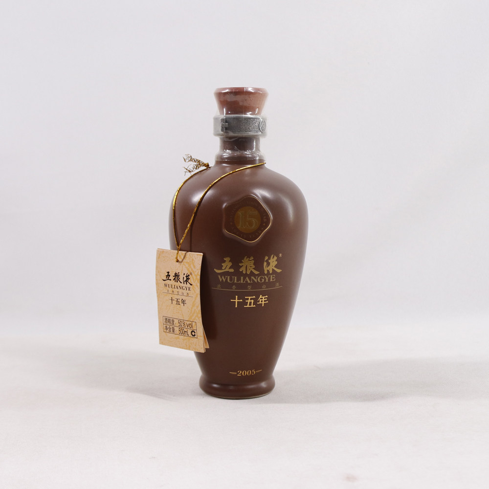 16【1瓶/500ml】2007年 五粮液十五年 50度 浓香型 喜随名酒