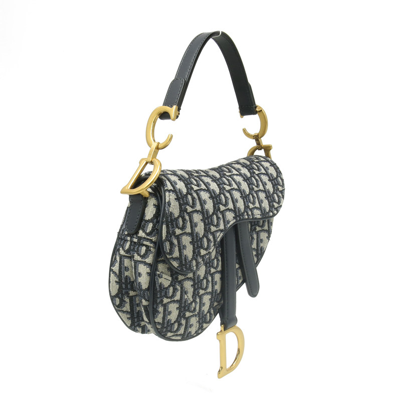 [高端藏品] 配宽肩带 9.8新 迪奥马鞍包 单肩斜挎女包 14617