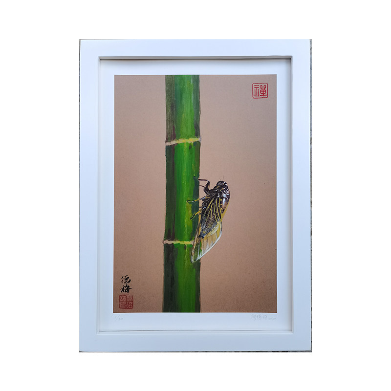 关注免保[已装裱]写实禅意限量签名盖章版画《一鸣惊人》适合书房