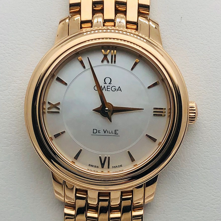 [5折起拍][公价11.4万]国行99新欧米茄手表女碟飞系列石英表24mm