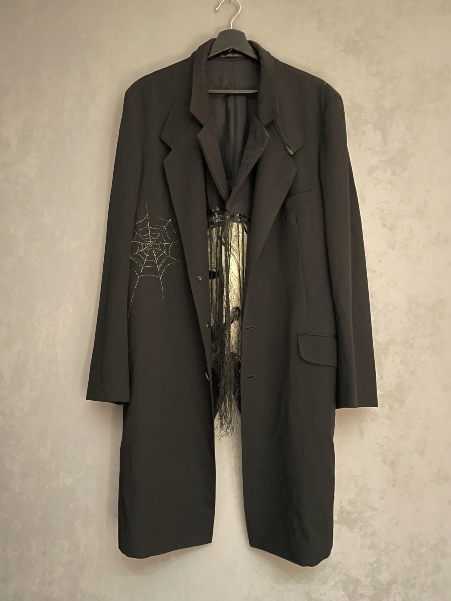 Yohji Yamamoto 2018AW Spider Web Double Coat — front