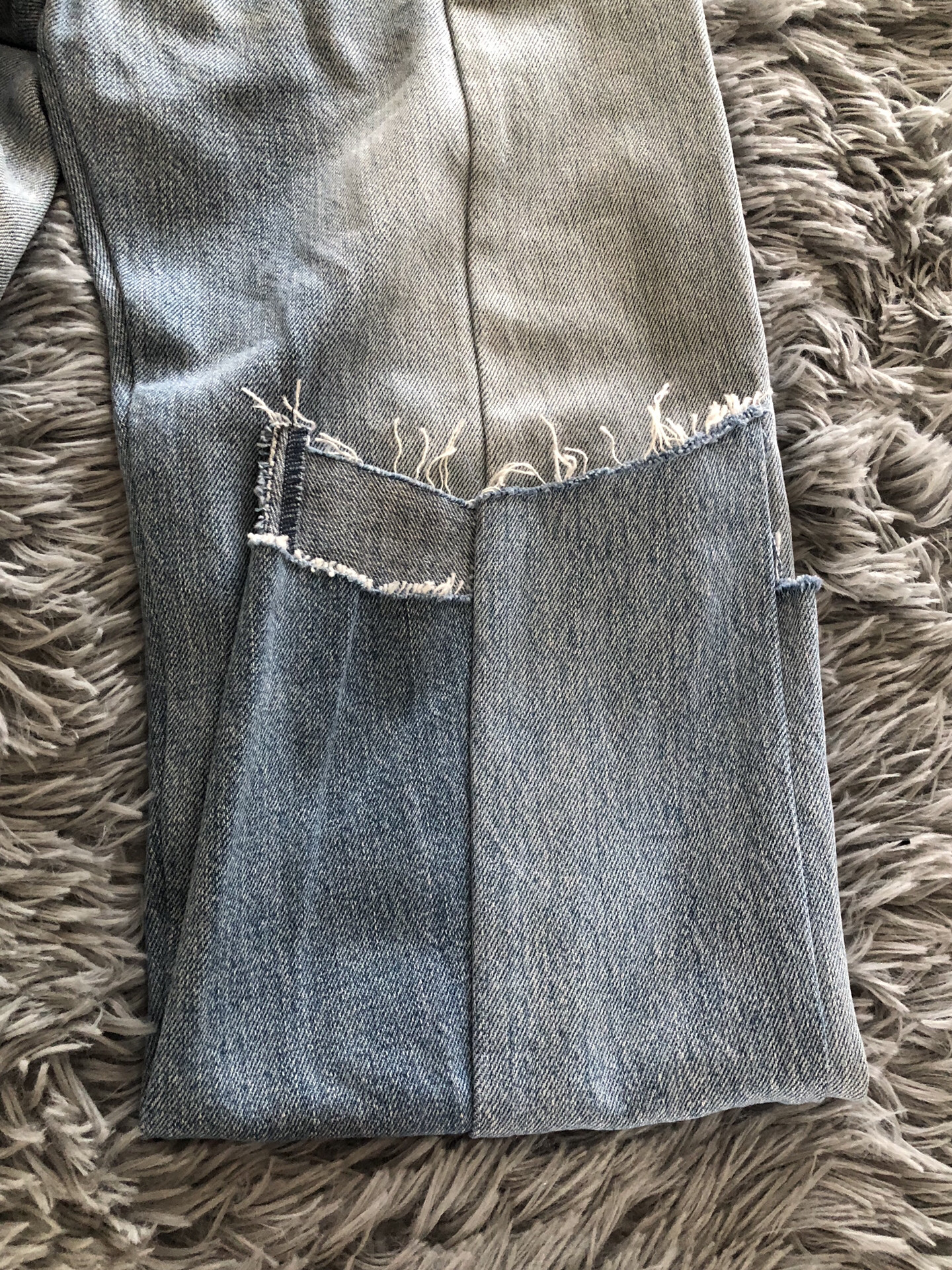 Vetements Blue Spliced High Waist Jeans — label