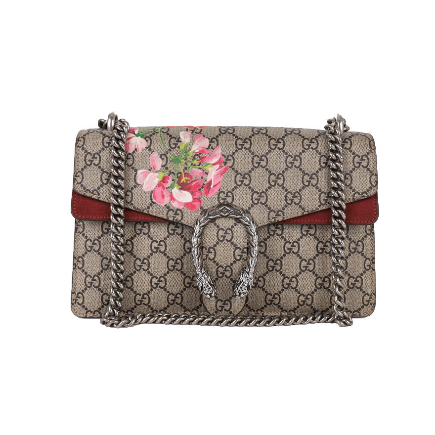 [9.8新]古驰gucci女士花卉中号山茶花单肩斜挎包酒神包斜跨包包
