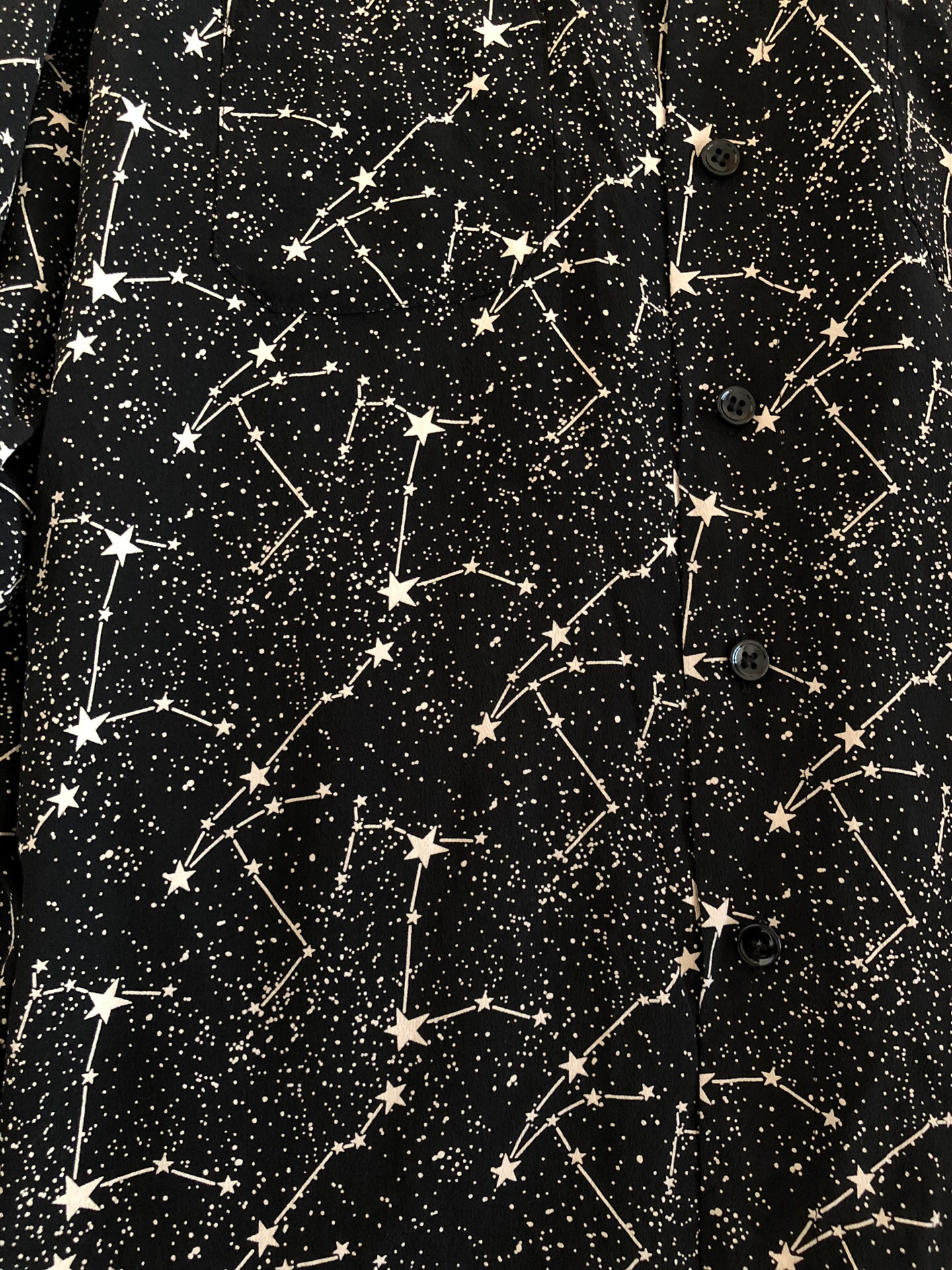 Saint Laurent Gold Star Print Shirt — detail