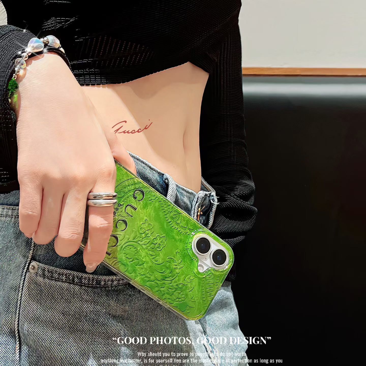 实拍全新 轻奢Gucci全包IMD双层手机壳
