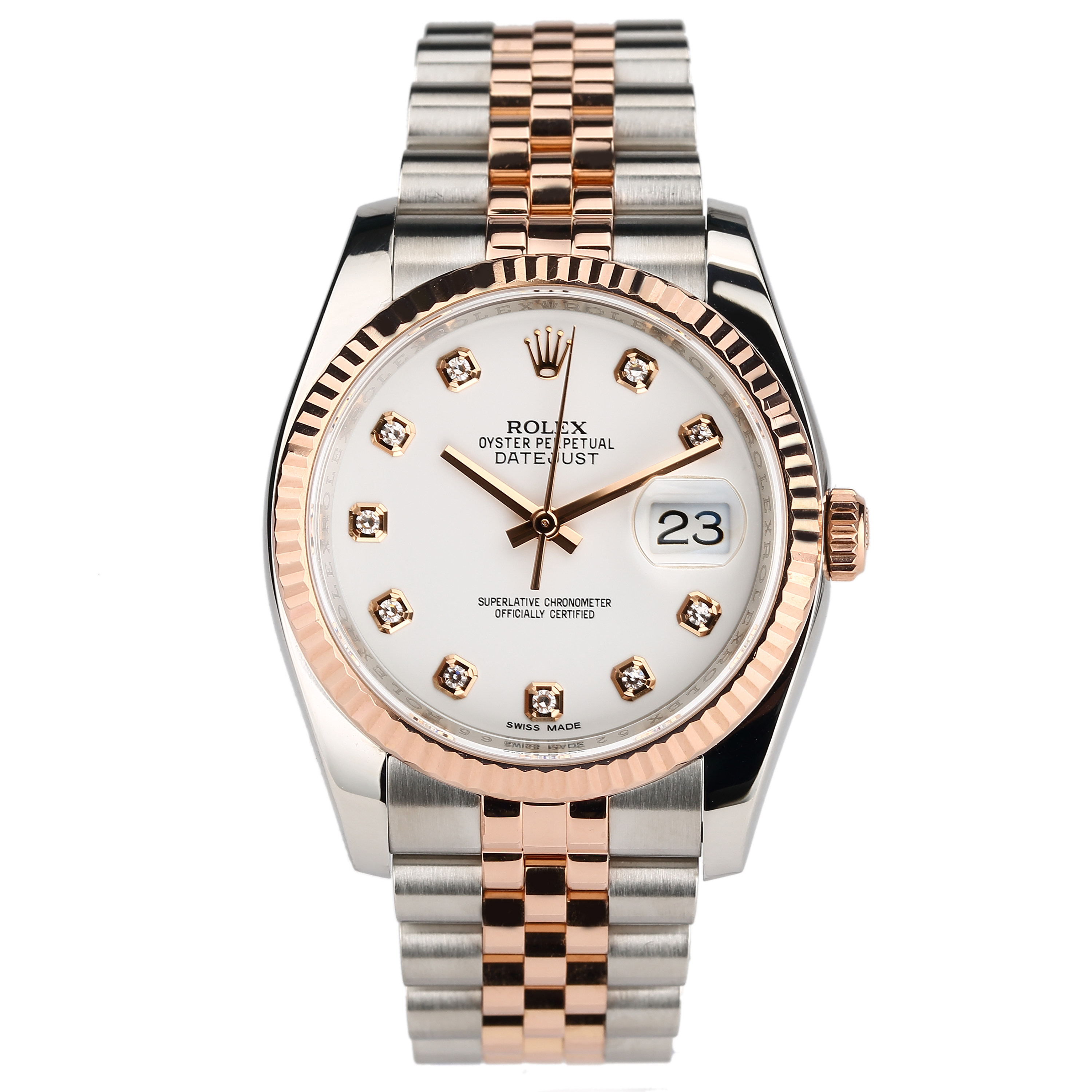 [9.5新]16年保卡劳力士116231日志型系列间金自动机械男表