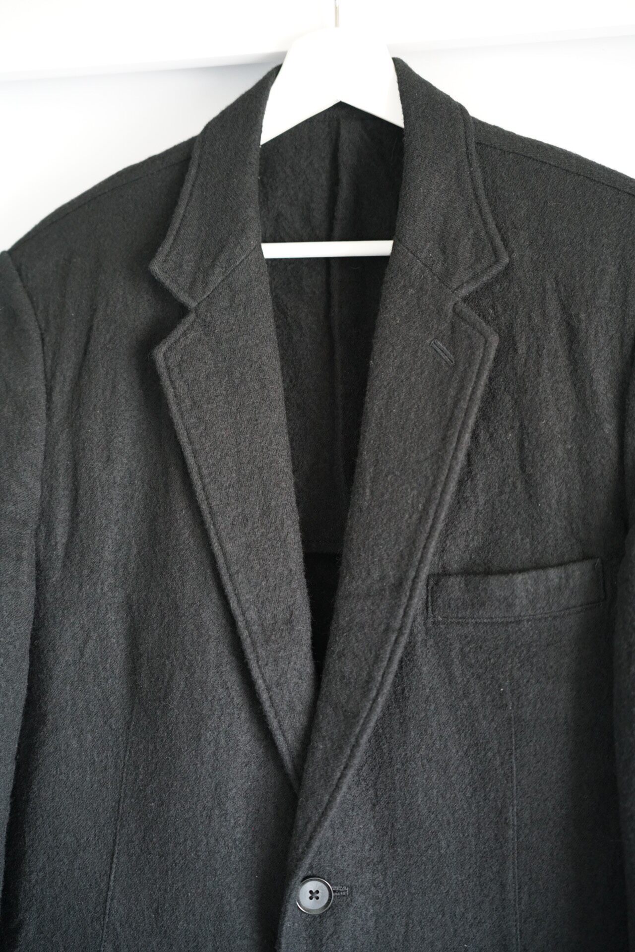Yohji Yamamoto 12AW Black Wool Blazer — detail
