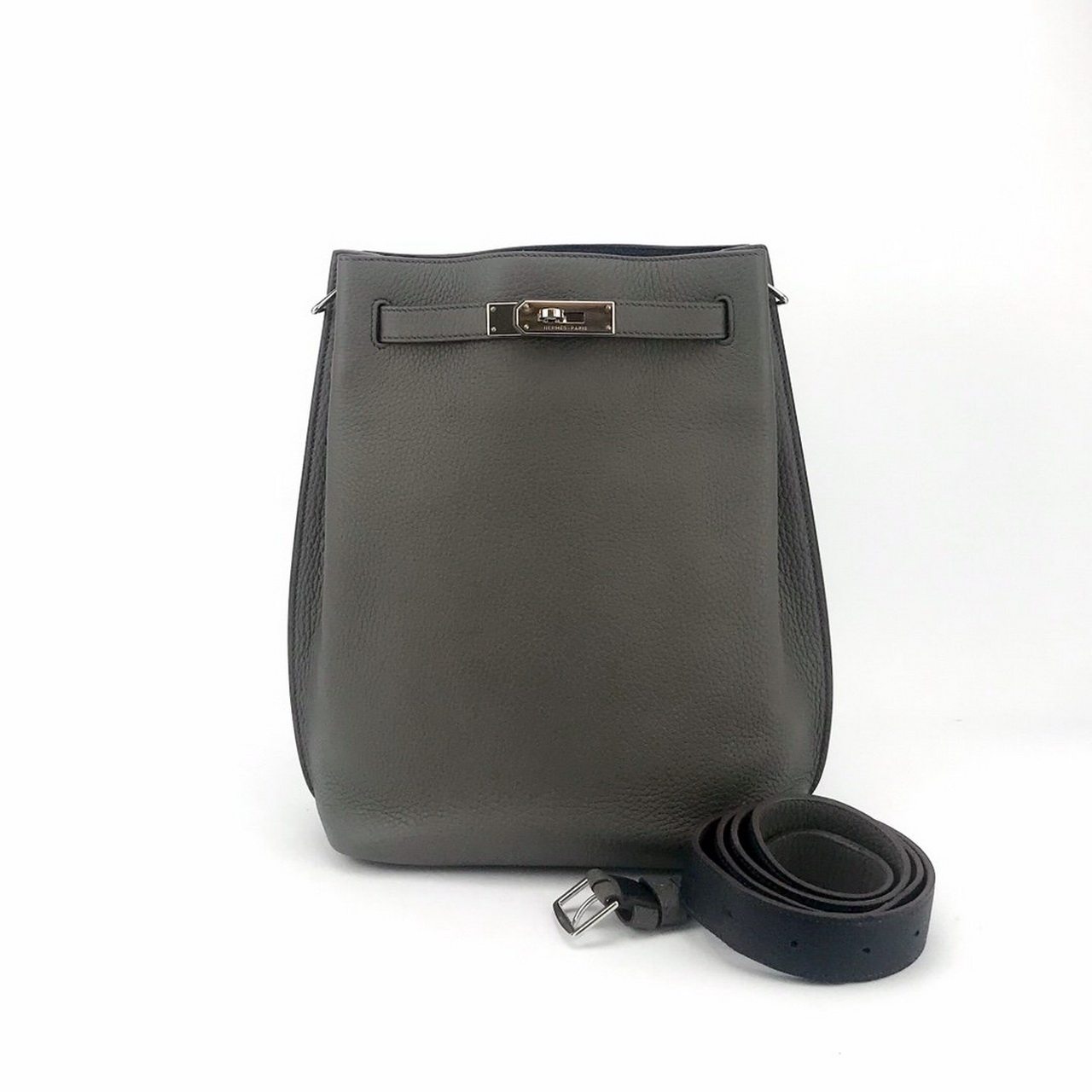 [9.5新]hermes爱马仕sokelly22 8f锡器灰银扣单肩包已停产690hr