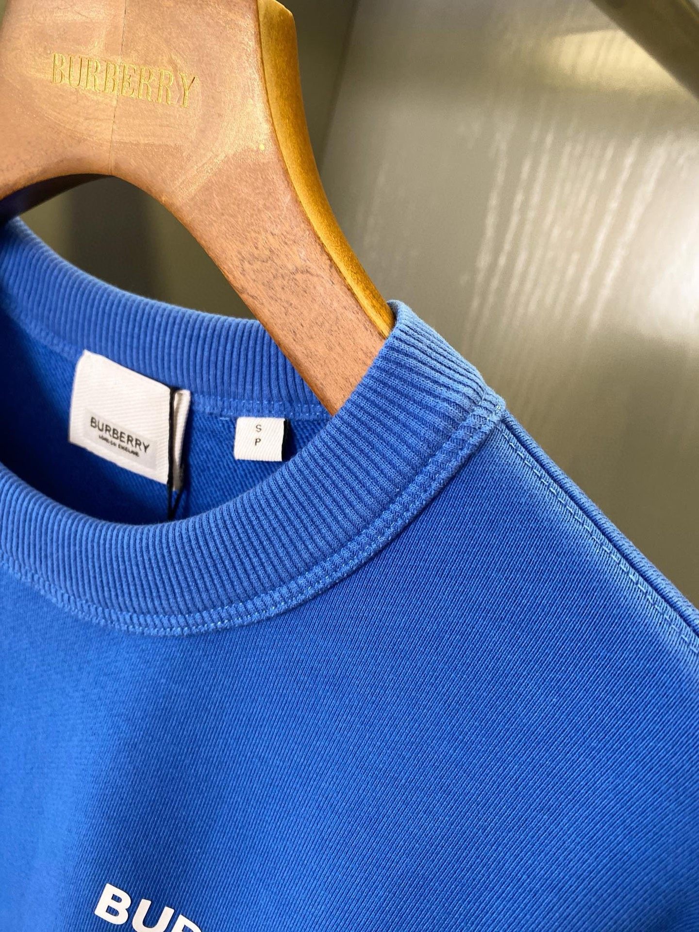 Burberry Burberryアイスクリームプリントコットンスポーツクルーネックパーカーブルー