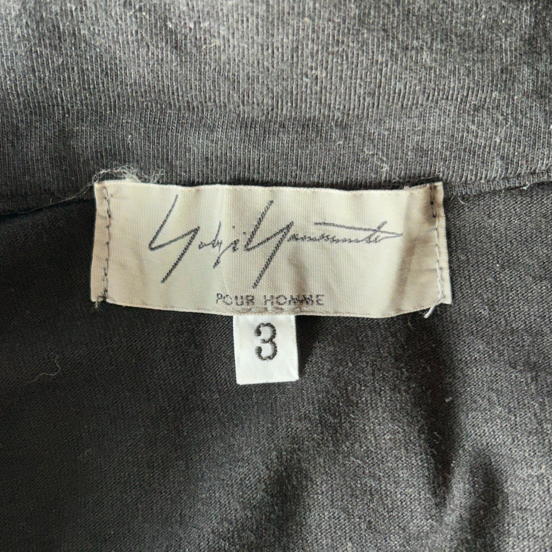 Yohji Yamamoto 07AW Twill Zip Shirt Jacket — label