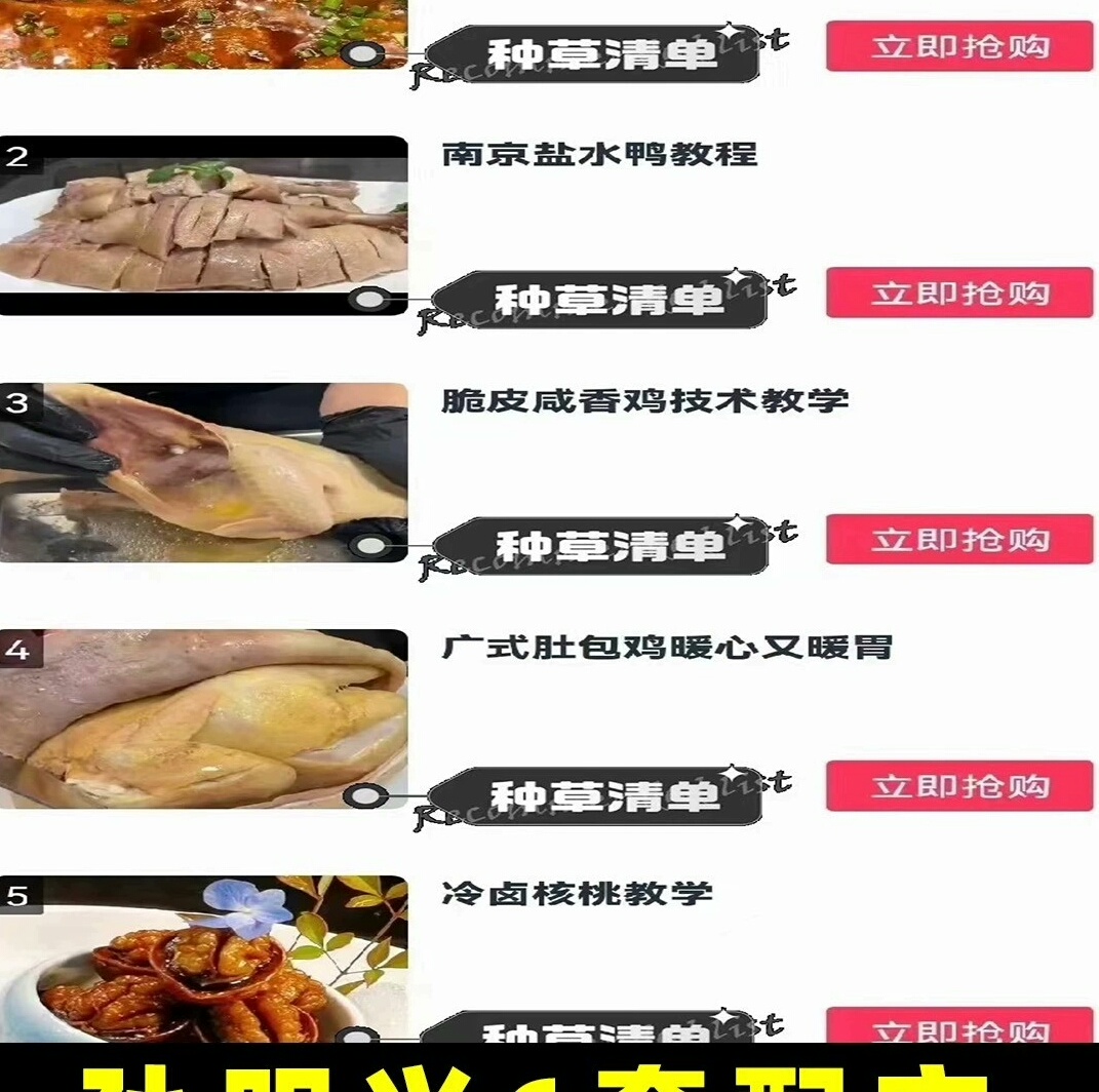 孙明兴《6套课程》配方技术转让 详细看图片目录