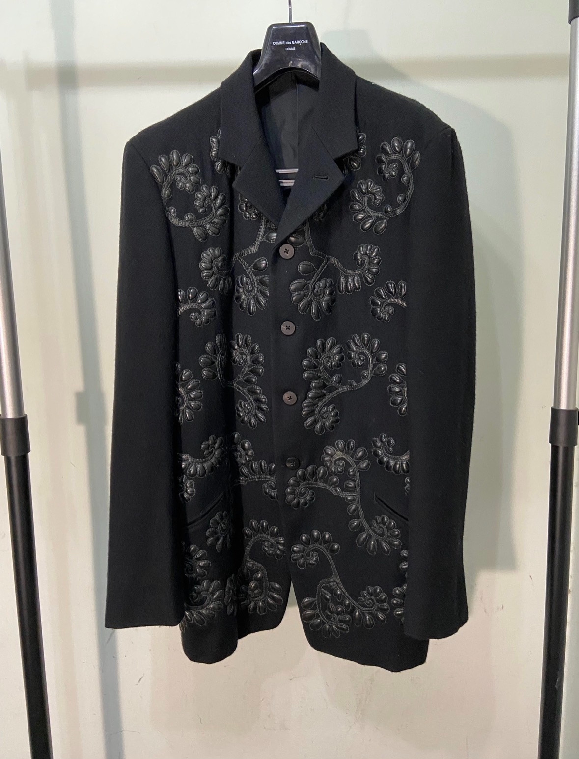 Yohji Yamamoto 2000AW Floral Carved Jacket — front
