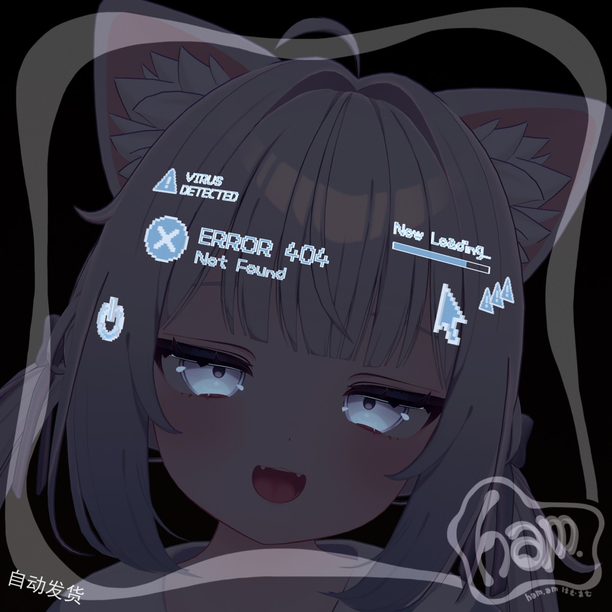VRChat Hair Accessory VRC Digital Hair Acce