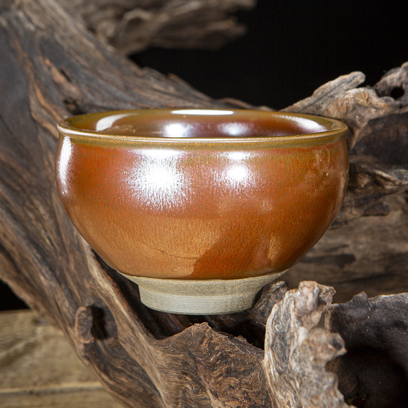 【诚意将军杯】 口径9.5cm 建阳建盏瓷器杯 礼盒 证书 90%相似