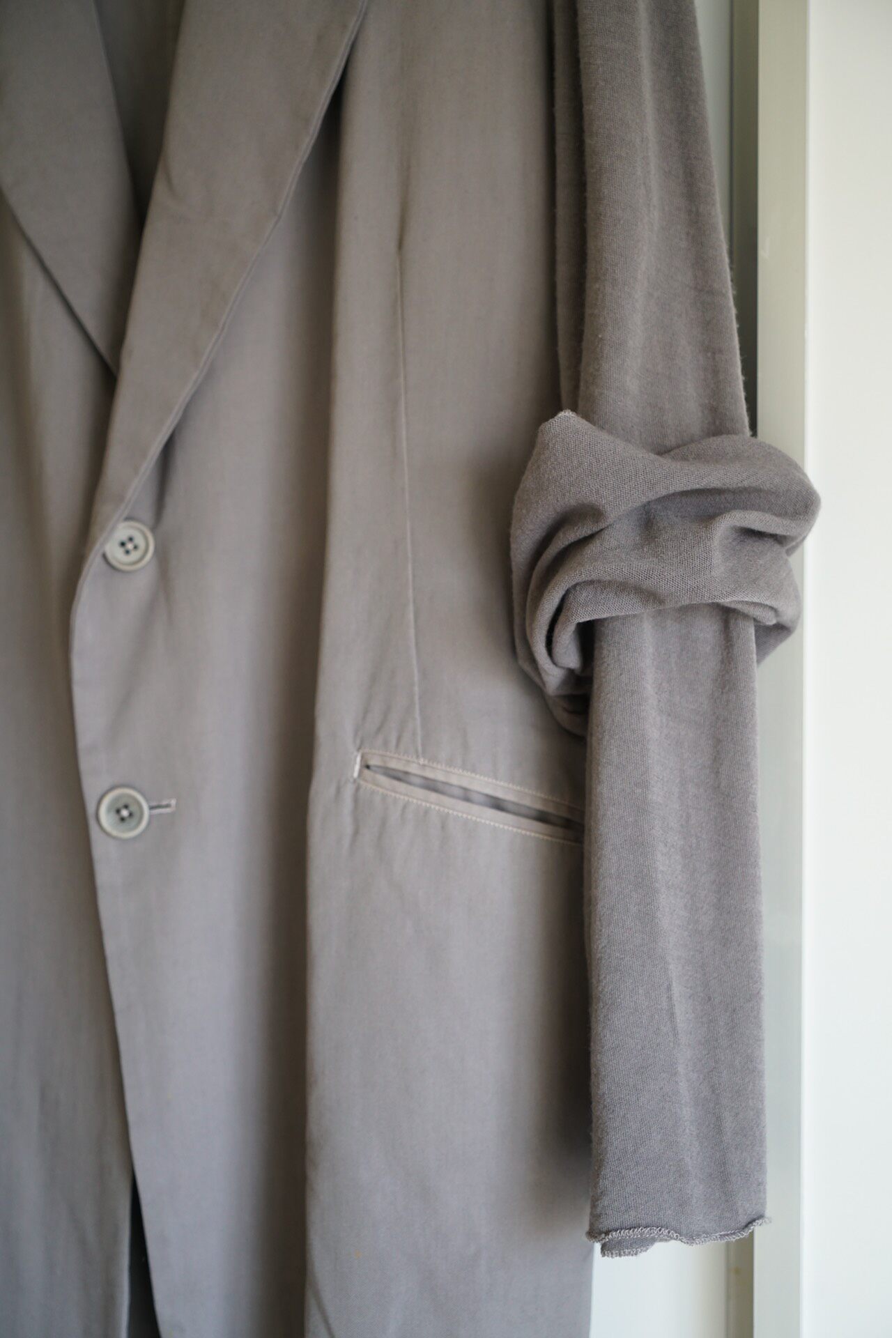 Yohji Yamamoto 02ss Double Sleeve Coat — detail