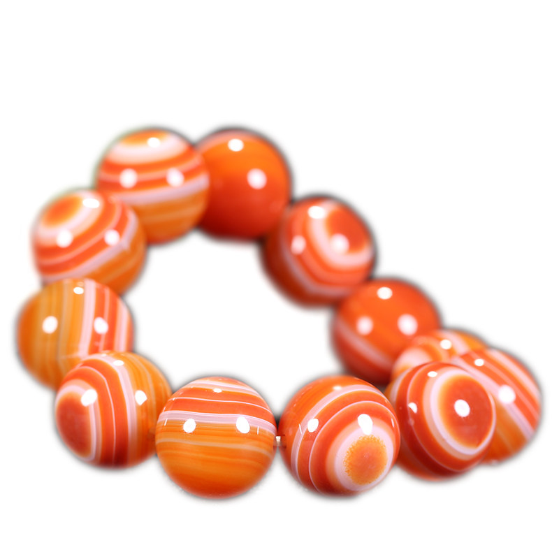 富贵缠身天然缠丝玛瑙天眼石佛眼手链重132.81克