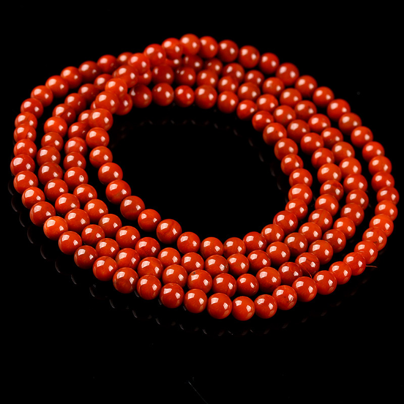 21.95克 九口料老矿料 火焰纹南红玛瑙佛珠手串手链 阿里拍卖