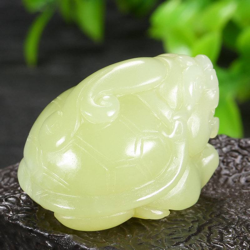 大放漏 黄口料 寓意福寿安康 和田玉黄玉挂件 龙龟 34克